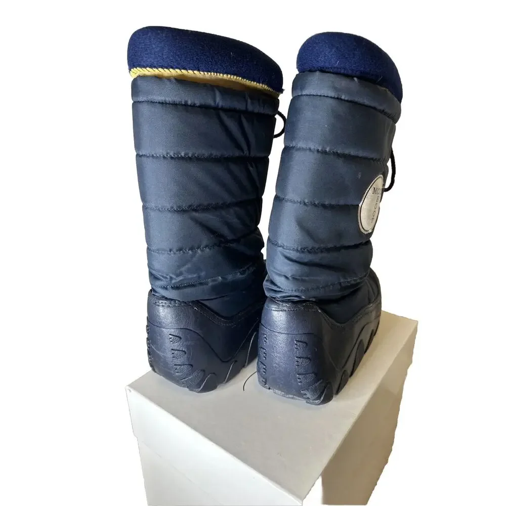 RARE VINTAGE MOON BOOTS, WOMEN'S SIZE 9, 10. Snow Ski Snowboard Shoes Navy Blue